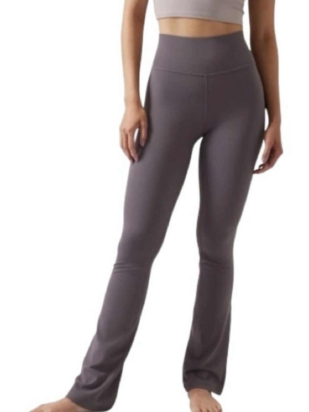Athleta Transcend Slim Pant Flare Leggings‎ Purple Grey Women's Large
